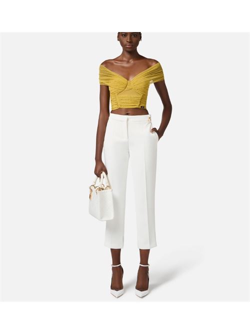 Pantaloni in doppio crêpe leggero con spacchetti ELISABETTA FRANCHI | PA09852E2.360